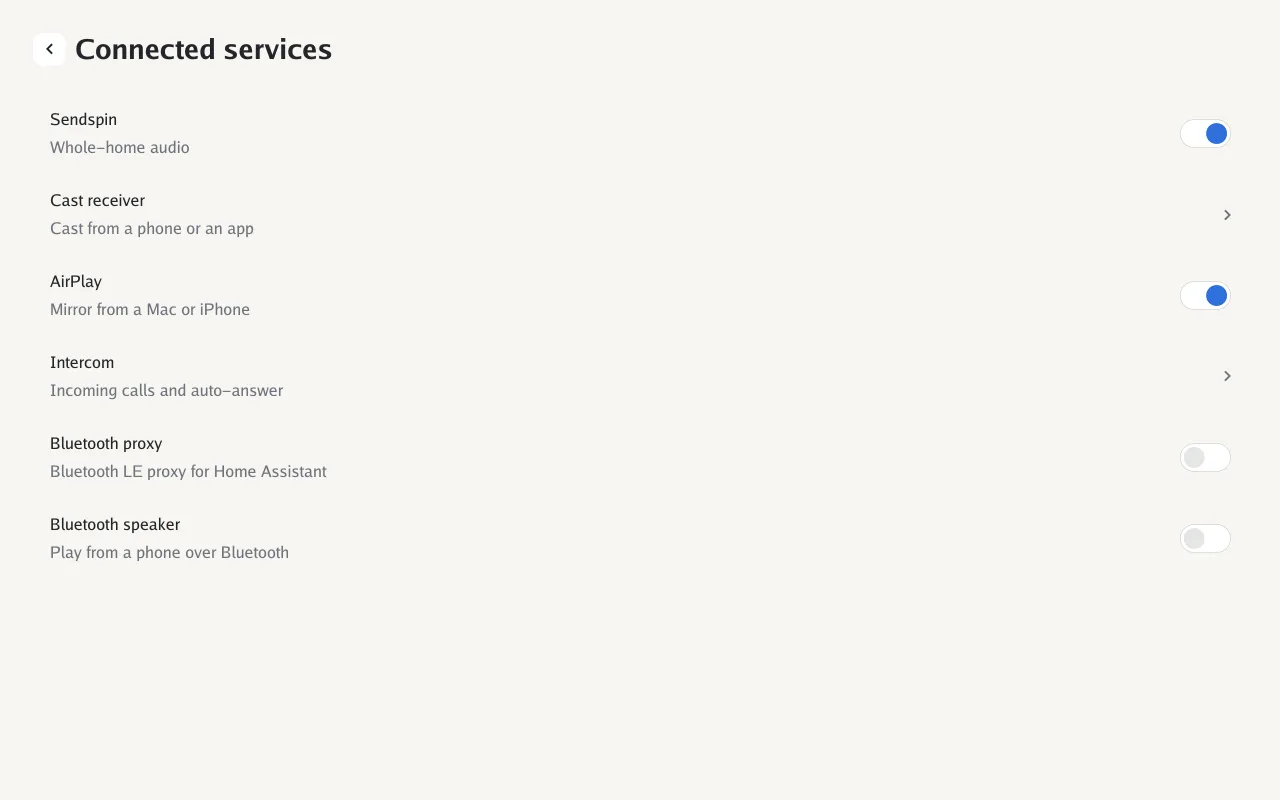 Connected services on an Echo Show 8