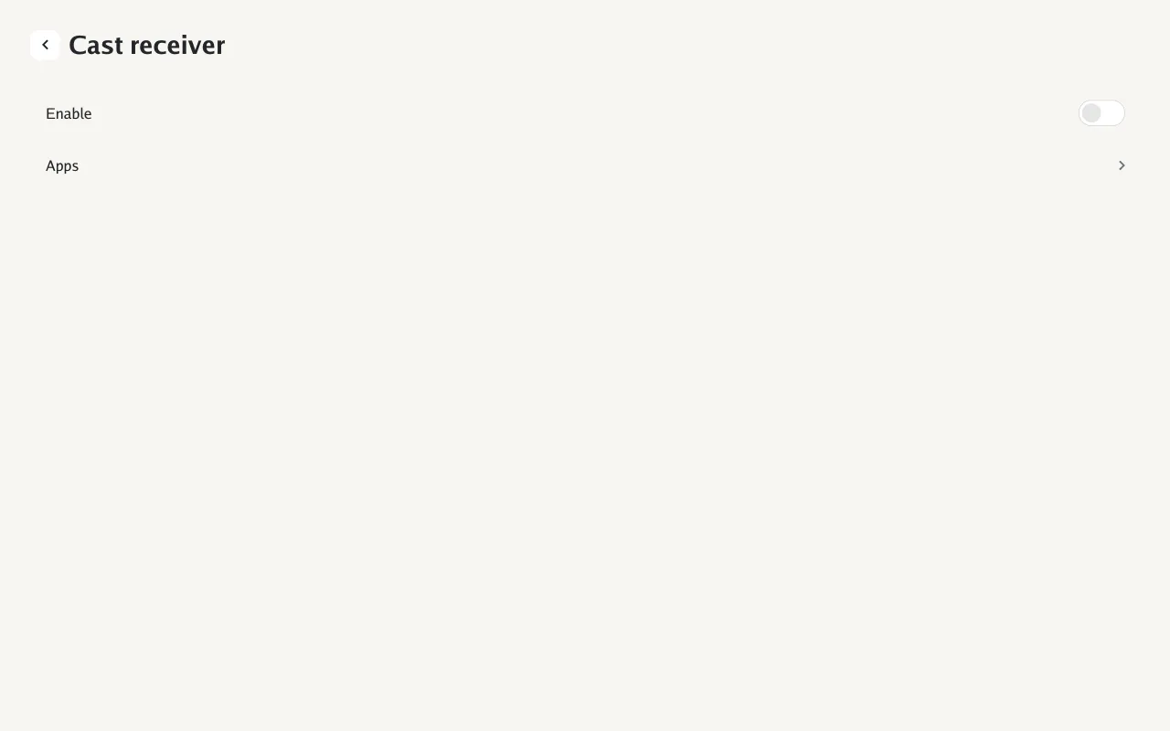 The Cast receiver page on an Echo Show 8
