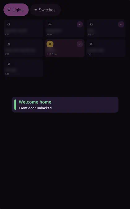 A message as a banner, a card, a toast and full screen, 2 of 4