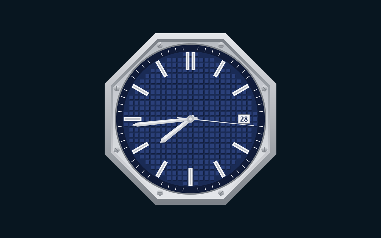 Octagon clock face on the native dashboard