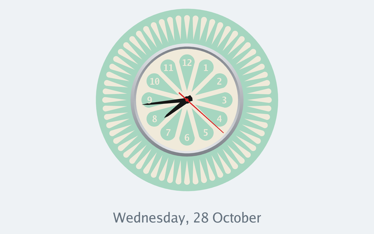 Atomic clock face on the native dashboard
