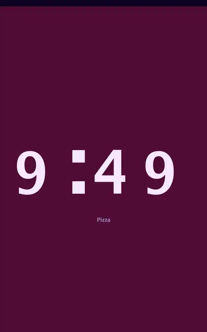 A timer as a bar, a banner, a corner badge, a dial, the clock face and full screen, 6 of 6